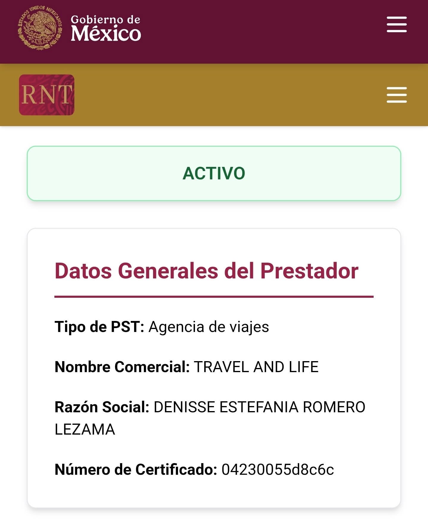 Registro Nacional de Turismo